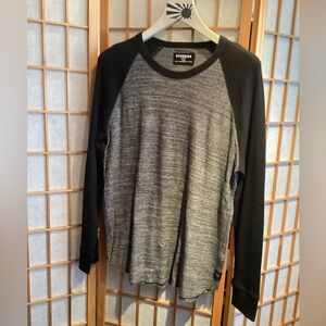 Express Waffle Crew Neck Long Sleeve Men's Size Large